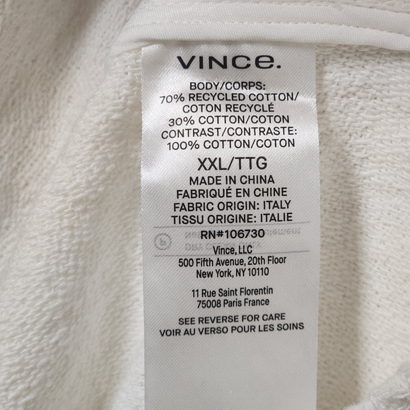 Vince White Textured Italian 100 Percent Cotton Men's Casual Shirt - Picture 4 of 5